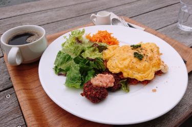 北浜「オプティマスカフェ」テラスで超低カロリービーガンランチ堪能